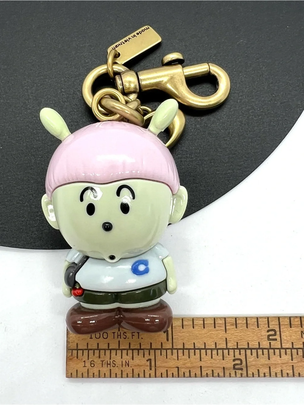 Coach RARE x Brain Dead Xerx Alien Vinyl Bag Charm Keychain CER44 Brass NWOT